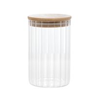 Porta Mantimentos de Vidro Borossilicato com Tampa de Bambu Wolff Gourmet 510ml