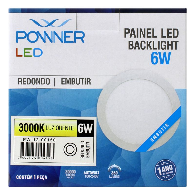 Painel-Led-de-Embutir-Redondo-Powner-Backlight-6W-3000K-111353