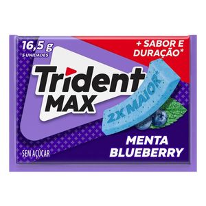 Goma de Mascar Trident Max Adams Menta Blueberry 16,5g