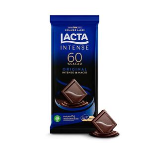 Barra de Chocolate Intense 60% Cacau Lacta 85g