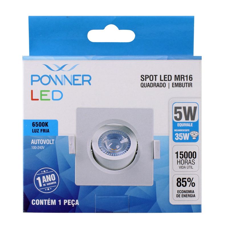 Spot-Led-de-Embutir-Quadrado-Powner-MR16-5W-6500K-131420