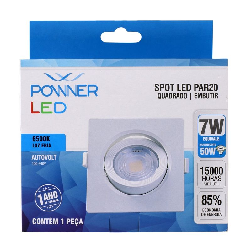 Spot-Led-de-Embutir-Quadrado-Powner-PAR20-7W-6500K-131424