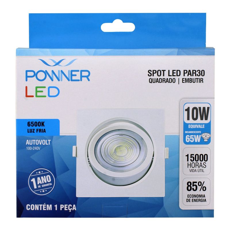 Spot-Led-de-Embutir-Quadrado-Powner-PAR30-10W-6500K-131432