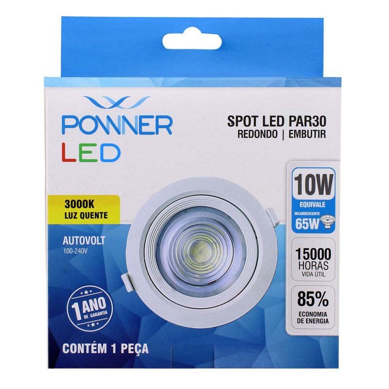 Spot-Led-de-Embutir-Redondo-Powner-PAR30-10W-3000K-131448