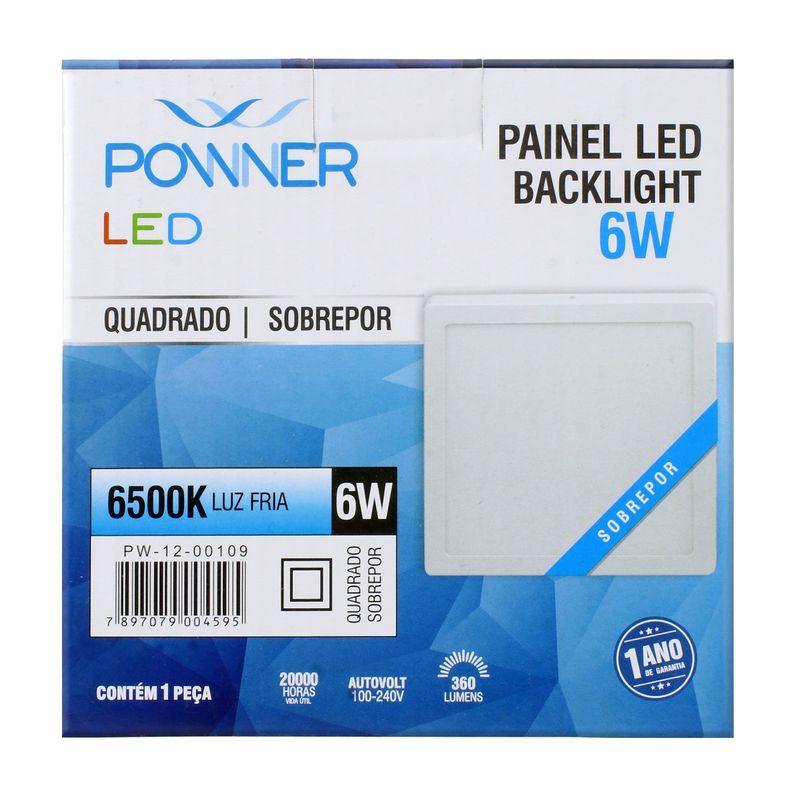 Painel-Led-de-Sobrepor-Quadrado-Powner-Backlight-6W-6500K-131472