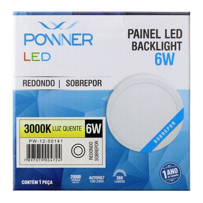 Painel-Led-de-Sobrepor-Redondo-Powner-Backlight-6W-3000K-131475