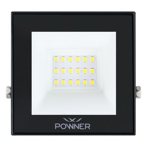 Refletor de Led Preto Powner 20W 3000K