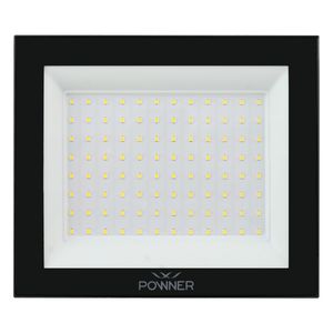 Refletor de Led Preto Powner 100W 3000K