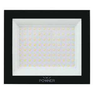 Refletor de Led Preto Powner 100W 6500K