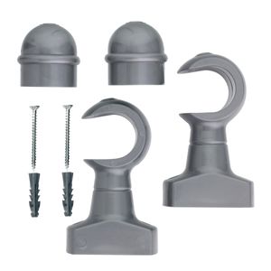 Kit Suporte para Varão de Cortina Std Prata com 2 peças