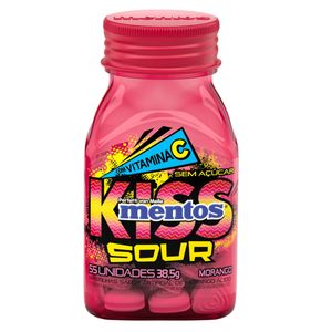 Bala Kiss Sour Morango Mentos 38,5g