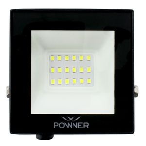 Refleto de Led Preto Powner 20W 6500K