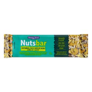 Barra de Nuts Zero Sódio Banana Brasil Castanhas, Coco e Nibs 25g