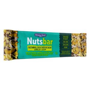 Barra de Nuts Zero Sódio Banana Brasil Castanhas, Coco e Nibs 25g