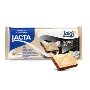 Barra de Chocolate Diamante Negro e Laka Lacta 80g