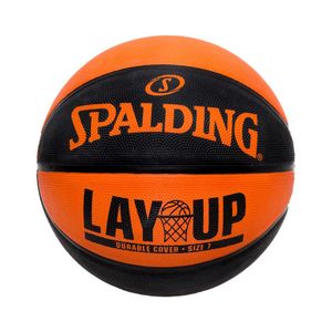 Bola de Basquete Laranja e Preta Spalding Lay-Up