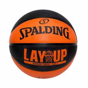 Bola de Basquete Laranja e Preta Spalding Lay-Up