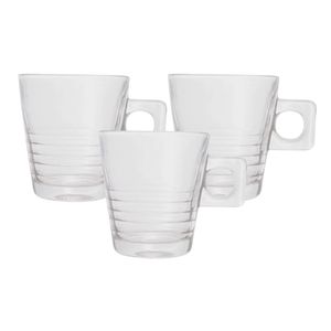 Conjunto de Xícaras de Vidro para Café Lyor 80ml 3 peças