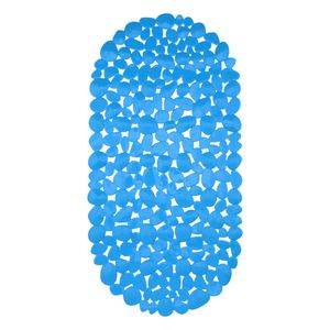 Tapete Box Oval Newpro Azul 34cm x 65cm