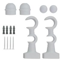 Kit Varão Duplo Grosso Std Branco 2,5m
