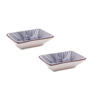 Conjunto de Porta Shoyu de Porcelana Koji Wolff 9cm x 7cm x 2,5cm 2 peças