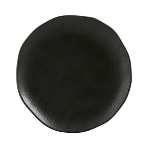 Prato Sobremesa de Cerâmica Stoneware Orgânico  Porto Brasil Preto Matte 19cm