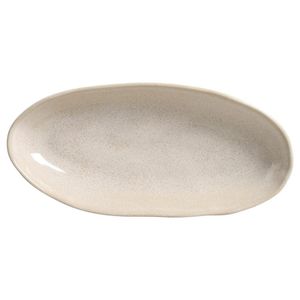 Travessa Oval Funda de Cerâmica Stoneware Orgânico Latte Porto Brasil 32cm x 16cm