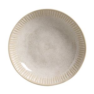 Prato Fundo de Cerâmica Stoneware Linhas Latte Porto Brasil 22,5cm