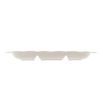 Petisqueira de Porcelana com 3 Divisórias New Bone Butterfly Flower Lyor 34cm x 14,5cm x 3,5cm
