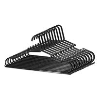 Cabide Plástico Pop Preto Plastibrasil 20 unidades