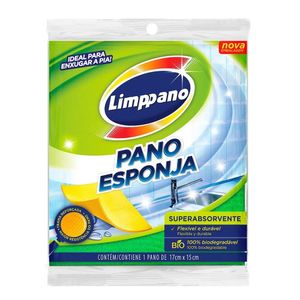 Pano Esponja Superabsorvente Biodegradável Limppano 17cm x 15cm