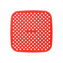 Forro de Silicone Quadrado para Air Fryer Mimo Style Vermelho 19cm
