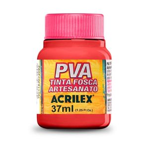 Tinta PVA Fosca para Artesanato Acrilex Vermelho Fogo 37ml