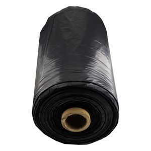 Rolo de Lona Plástica 100 Micras Preta Plasfan 6m x 100m 45kg