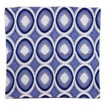 Capa de Almofada Círculo Azul Jacquard 43cm x 43cm