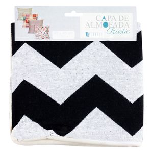 Capa de Almofada Listrada Triangular Jacquard 43cm x 43cm