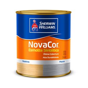 Tinta Esmalte Sintético Alto Brilho Sherwin Williams Novacor 900ml Alumínio