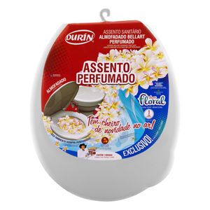 Assento Sanitário Almofadado Durín Bellart Floral Branco