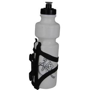 Garrafa Plástica com Suporte para Bicicleta Isapa Branca 750ml