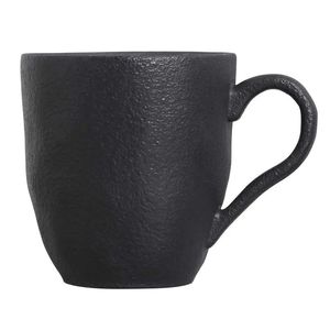 Caneca de Cerâmica Stoneware Orgânico Preto Matte Porto Brasil 273ml