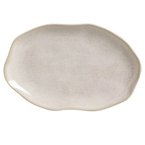 Travessa Oval Rasa de Cerâmica Stoneware Bio Latte Porto Brasil 30cm x 20cm