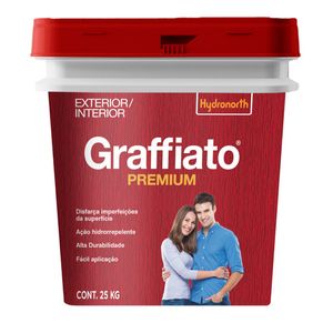 Graffiato Premium Riscado Hydronorth 25kg Branco Neve