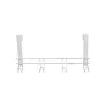 Cabide de Porta Multiuso Branco Metaltru Plus 4 Ganchos