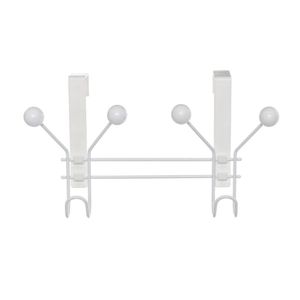 Cabide de Porta Duplo Branco Metaltru 6 Ganchos