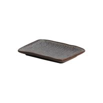 Travessa Retangular de Cerâmica Stoneware Juta Titanium Porto Brasil 14cm x 18cm