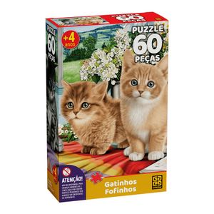 Quebra Cabeça Gatos Fofinhos Grow 60 peças