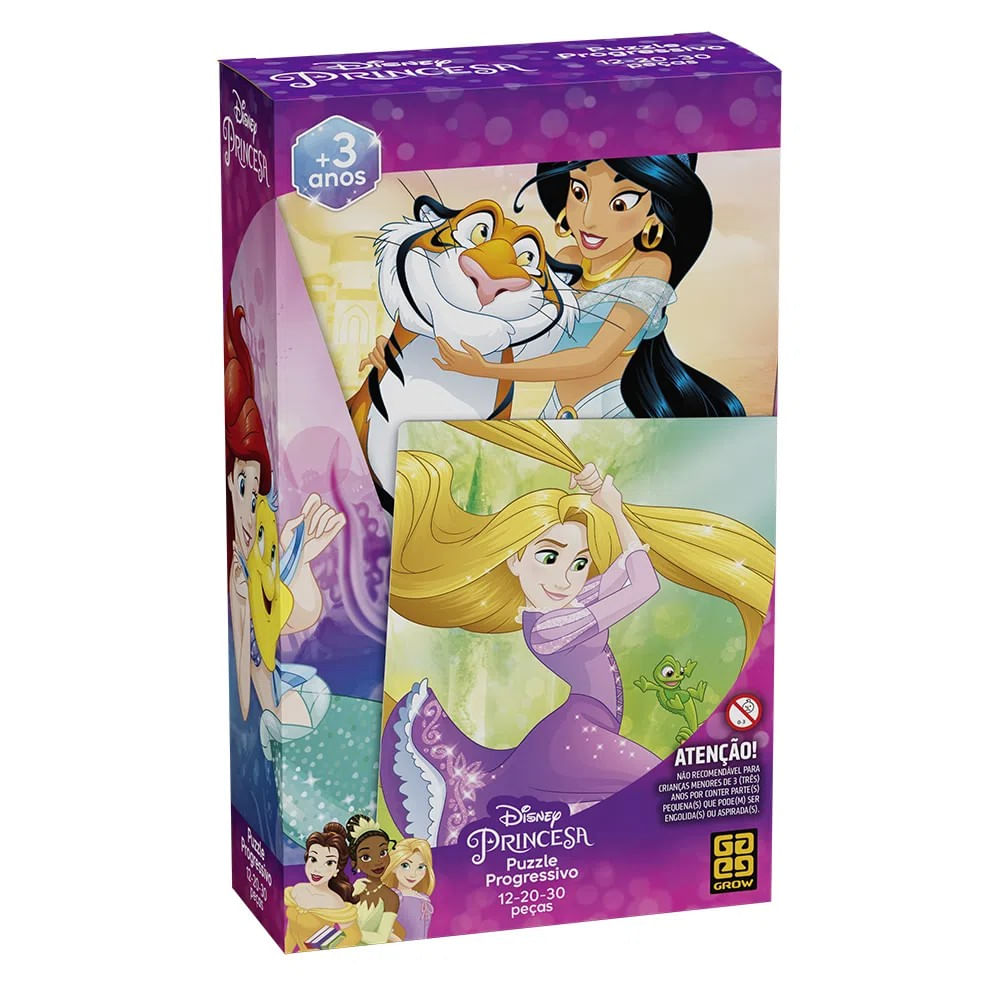 Quebra-cabeça Infantil 100 Peças Princesas Disney Grow em Promoção na  Americanas