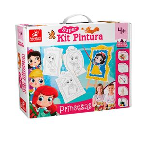 Kit de Pintura Infantil Princesas Brincadeira de Criança 13 peças