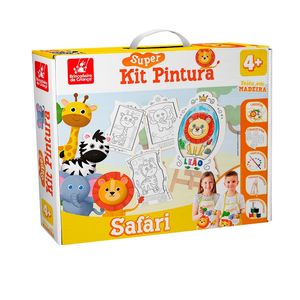 Kit de Pintura Infantil Safari Brincadeira de Criança 13 peças