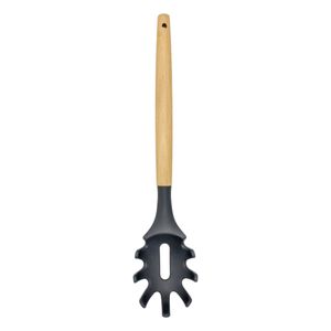 Pegador de Macarrão de Silicone Cabo Madeira Ikinci 32cm